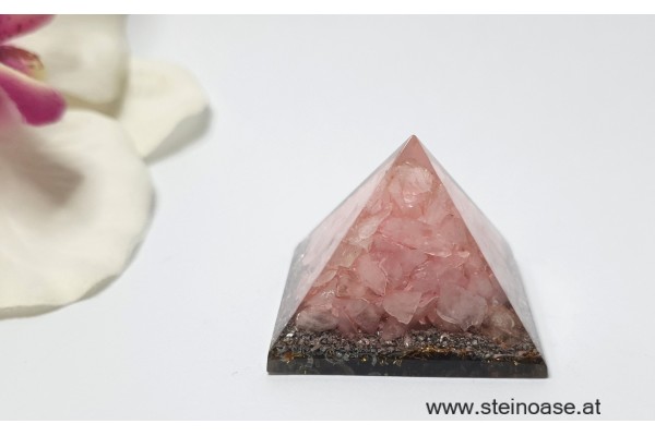 Orgonit Mini Pyramide: Rosenquarz